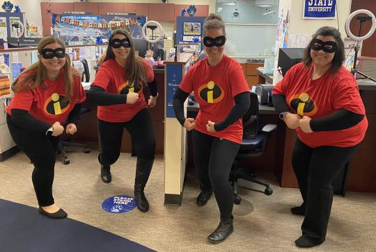 SSC Staff dressed as The Incredibles 