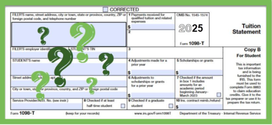 1098-T tax form sample image