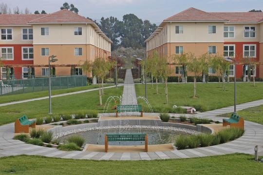 SSU housing and fountain