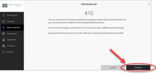 529 payment instructions step 8
