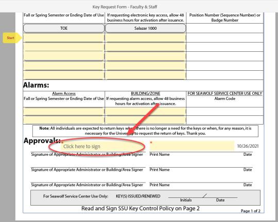 Key request faculty/staff step 10b
