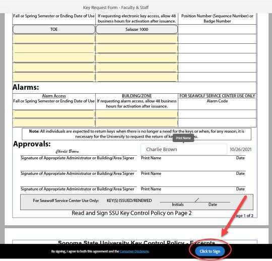 Key request faculty/staff step 10c