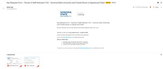 Key request faculty/staff step 19