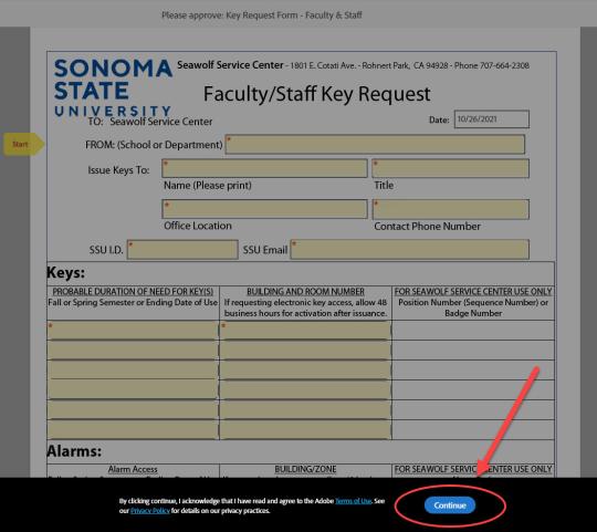 Key request faculty/staff step 2