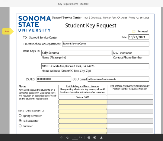 student key request step 10a
