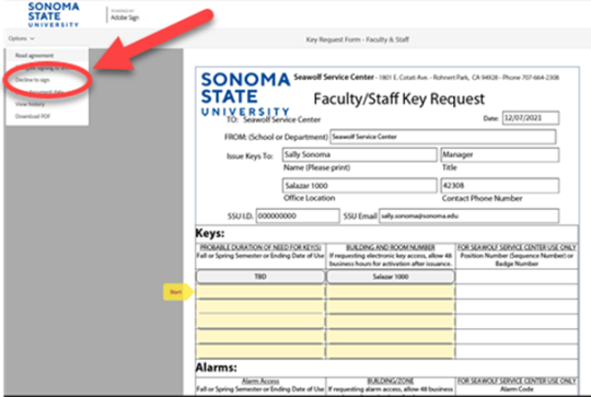 student key request step 10d