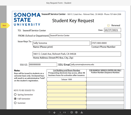 student key request step 16a