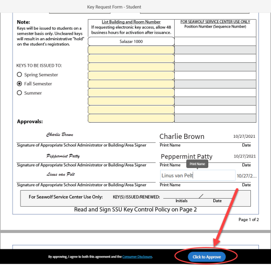 student key request step 16