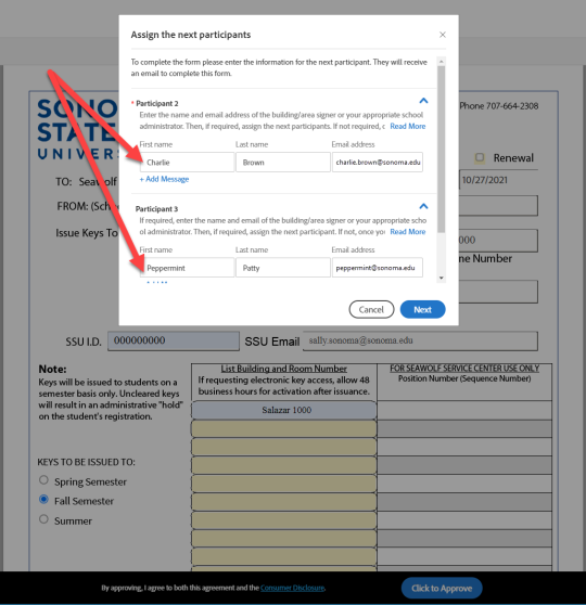 student key request step 5a