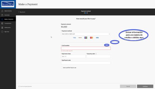 Step 4a How to make an online payment
