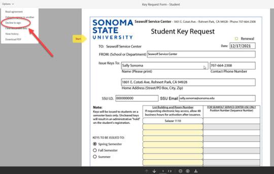 Student key request Step 10d