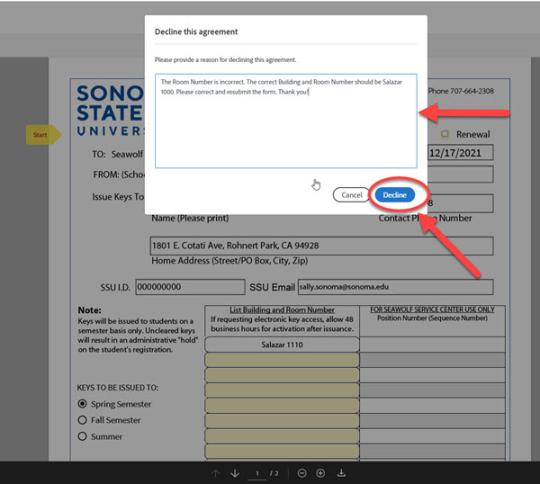 Student key request Step 10e